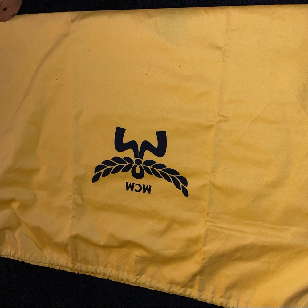 MCM Tan Logo Tote Bag - Picture 5 of 6